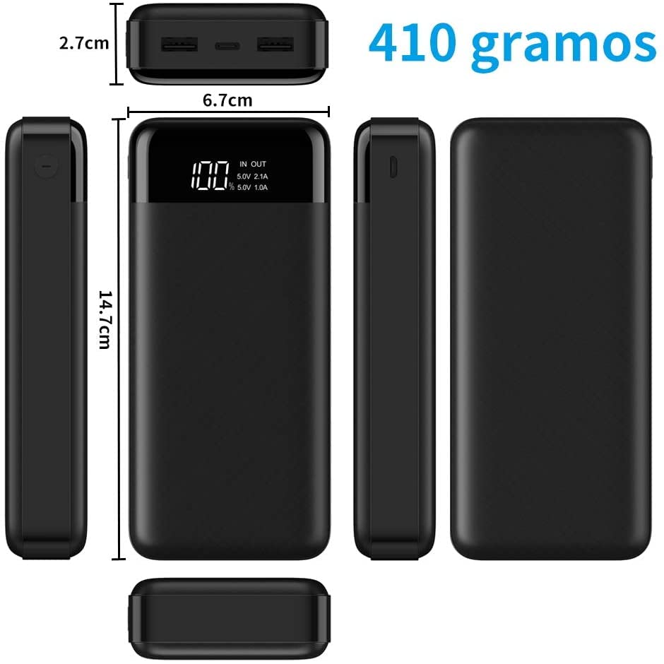 MOFIT Power Bank USB C 20000mAh batería portátil con Pantalla LED Cargador portátil Powerbank Compatible con teléfonos Inteligentes Samsung Xiaomi Huawei, tabletas y más